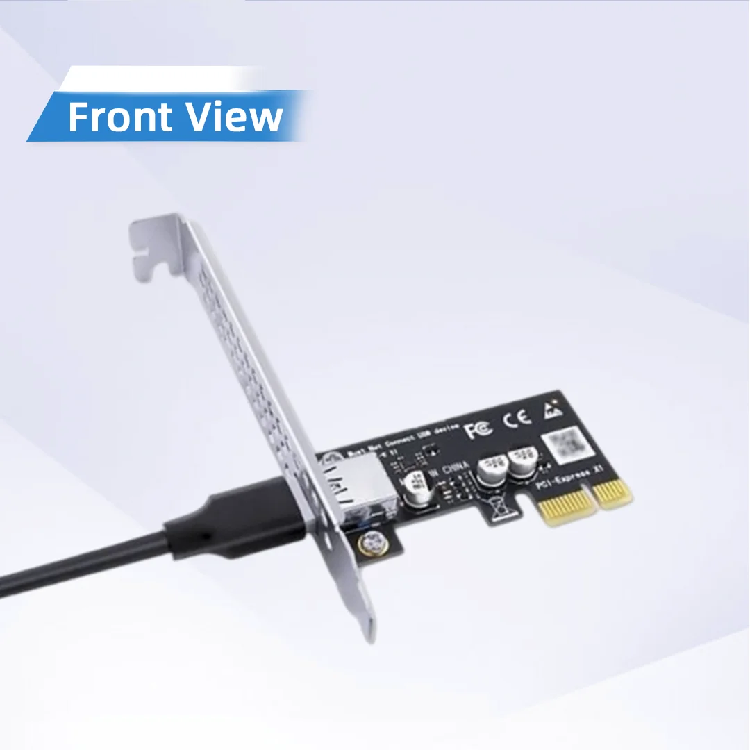 External PCI-E 1 to 2 X1 Expansion Adapter PCIe Splitter Extension Cable No Extra Power For Desktop Multi Device Expansion