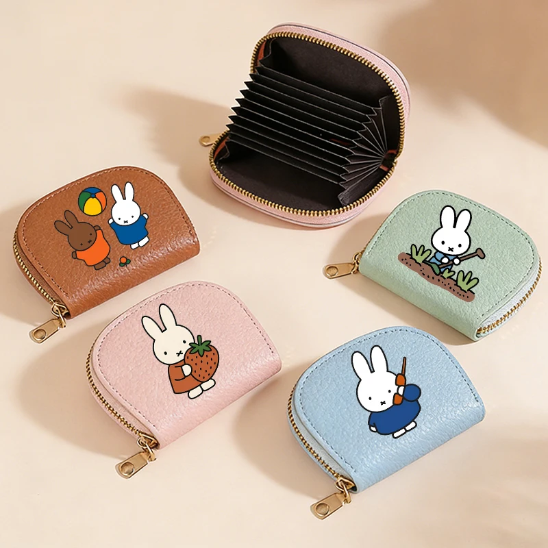 

Miffys Woman Short Wallet Fashion Zipper Wallets Anime Cartoon Coin Purse Female Kawaii Card Holder Cartoon Money Bags Gift