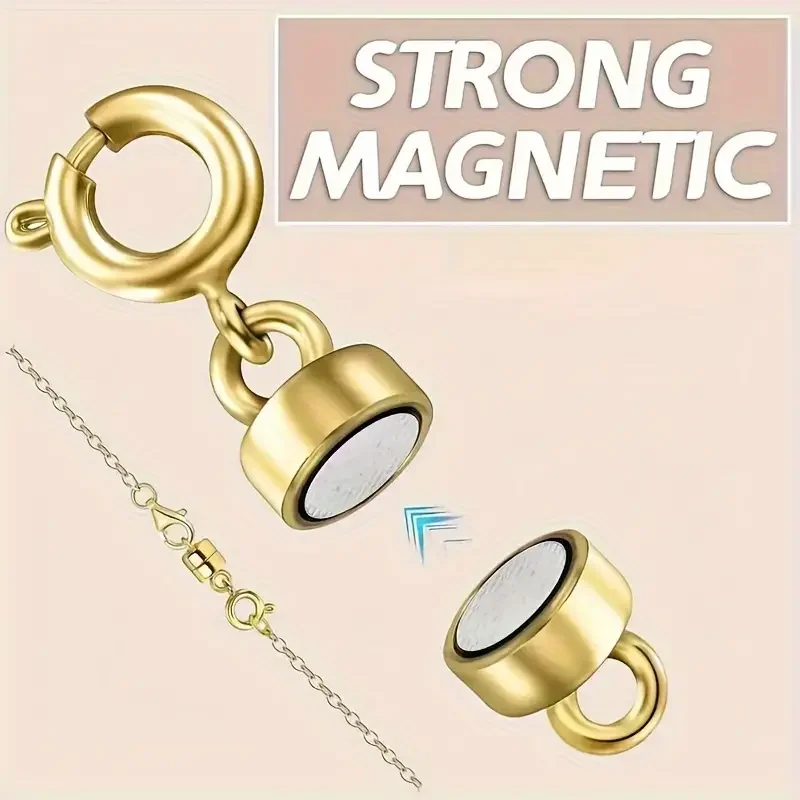 12pcs Magnetic Clasps for Necklaces - Alloy Converters Jewelry Clasps, Strong Magnetic Closures for Jewelry Making