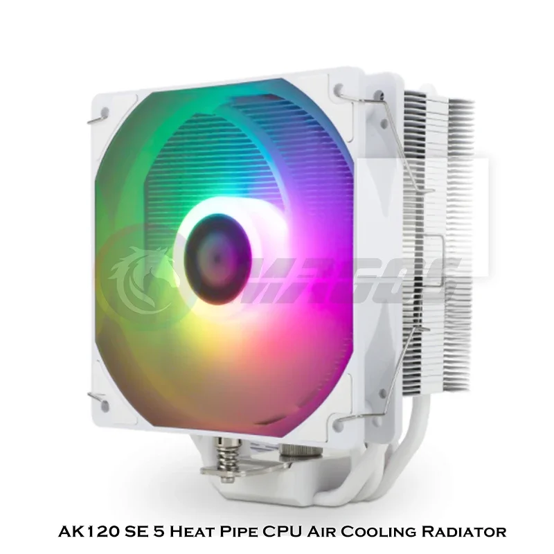 Thermalright AK120 SE White ARGB CPU Air Radiator 4pin PWM Pure Copper AGHP 5 Heat Pipe Cooler For LGA 115X 1200 1700 AM4