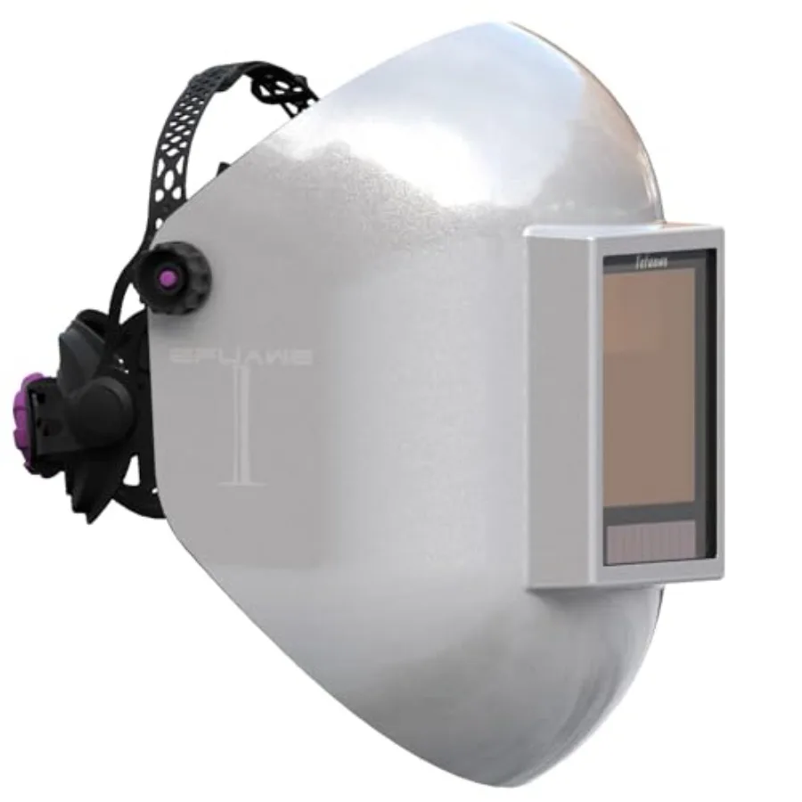 

4 1/2" x 5 1/4" Fibreglass Pipeliner Welding Hood, Gold True Color Auto Darkening Welding Lens, Extra Large Viewing Area 3.93" x 3.66", 5-9/9-13 Variable shades, Optical class 1/1/1/1