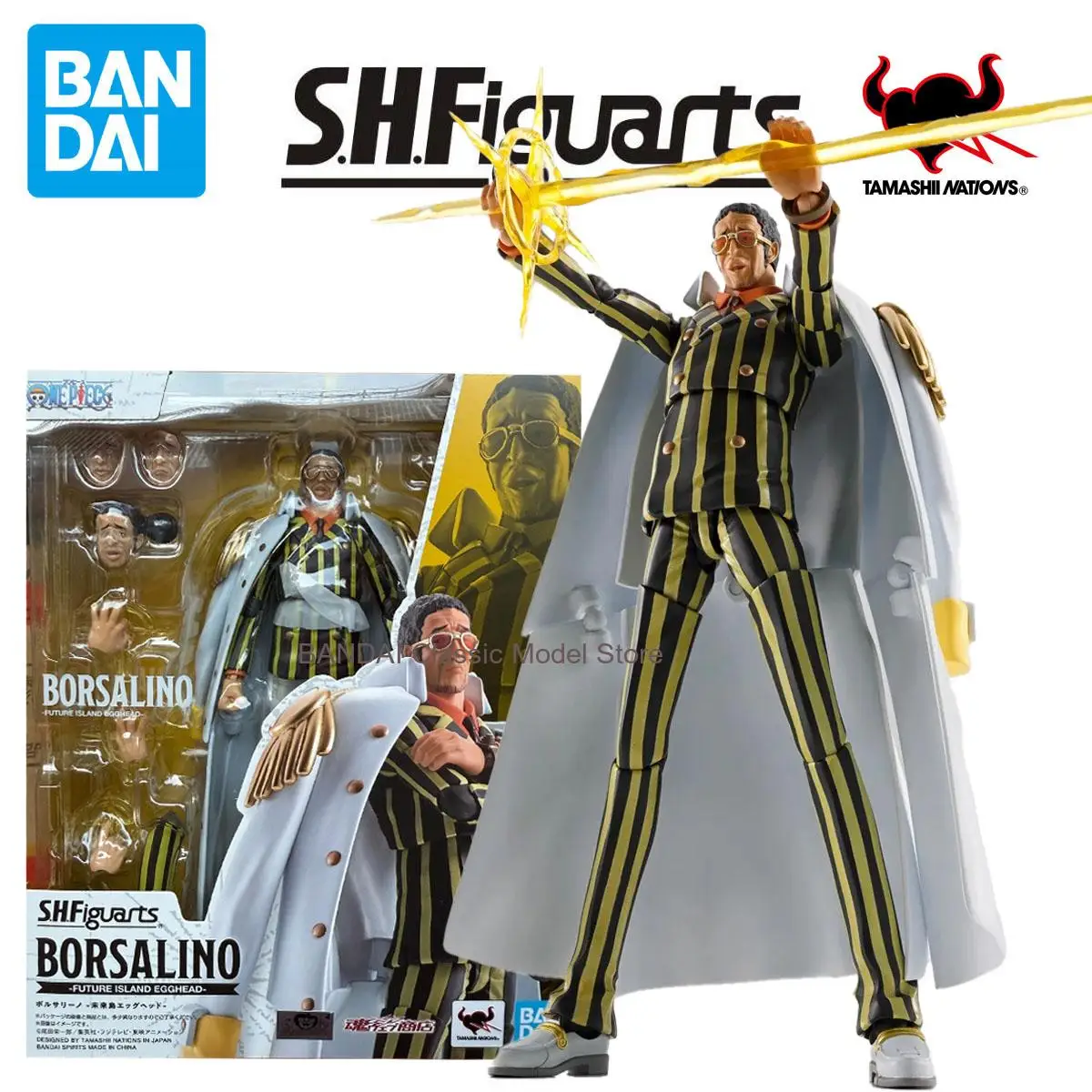 반다이 공식 라이센스 원피스 S.H.Figuarts 보르살리노 -퓨처 아일랜드 에그헤드 피규어 애니메이션 모델 정품 박스형 장난감 선물