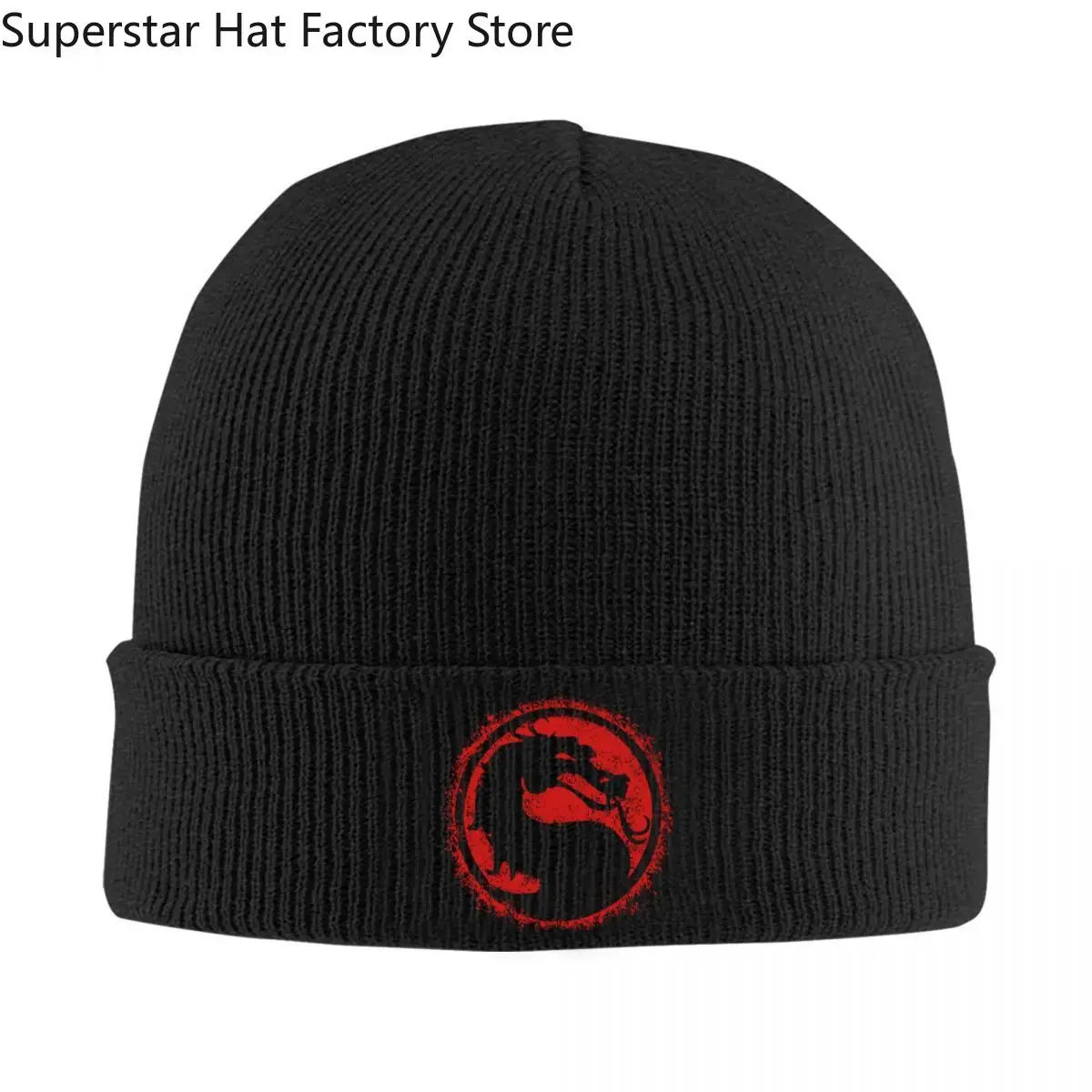 Mortal Kombat Splatters Hats Autumn Winter Beanies Ski Game Cap Men Women Acrylic Skullcap