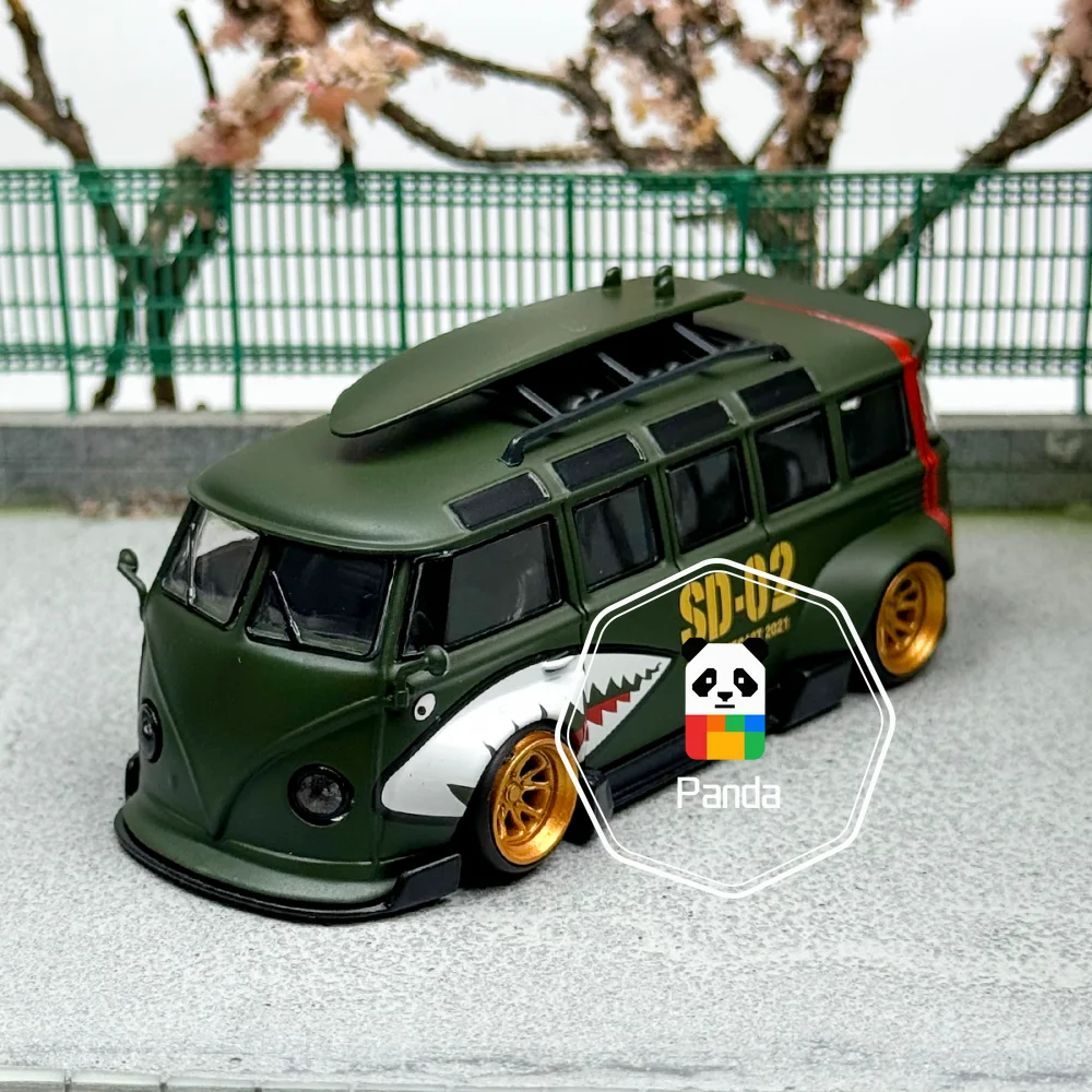 

Flame 1:64 VW T1 Van Kombi ширококорпусная Коллекционная модель автомобиля из сплава, подарок и сувенир