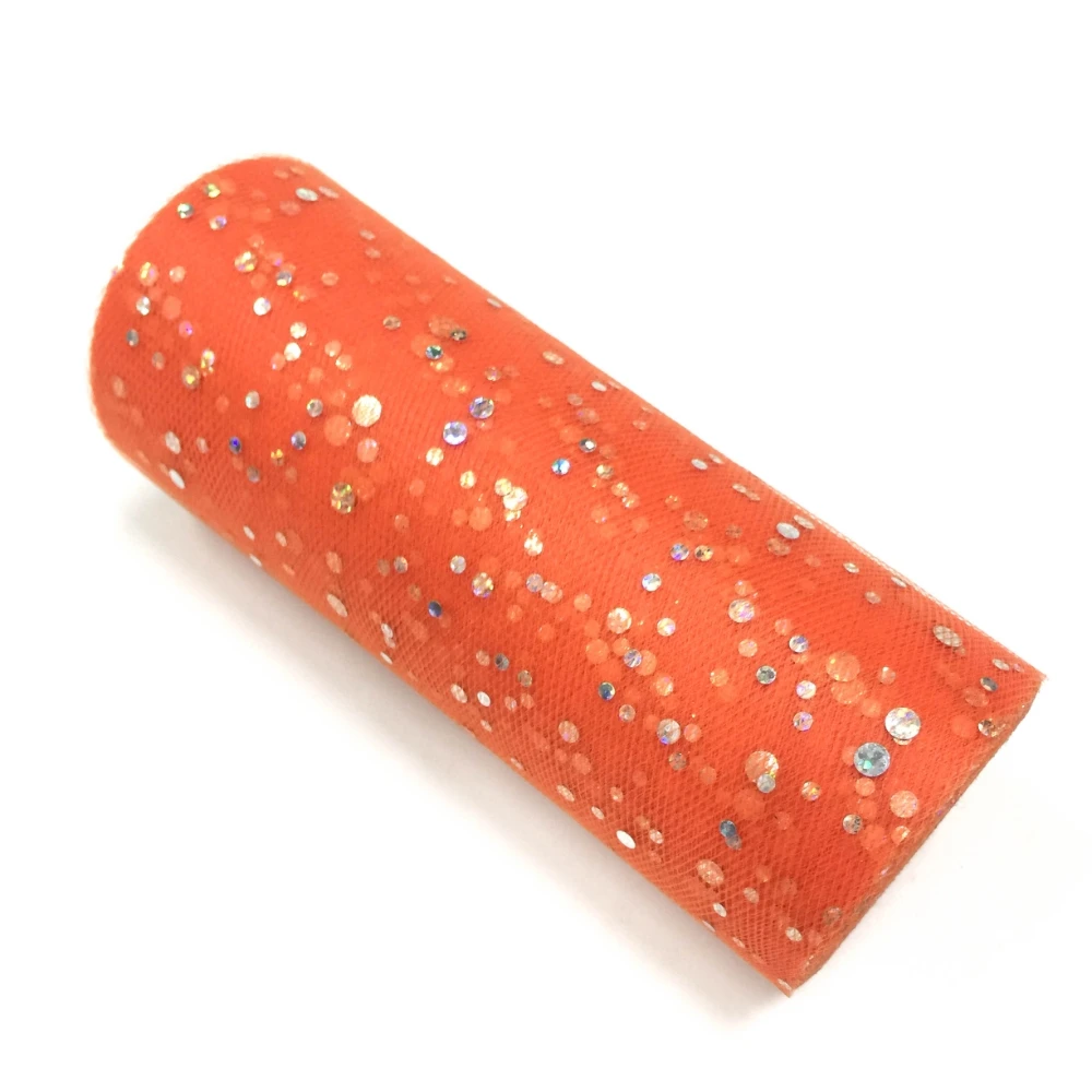 Glitzer-Pailletten-Tüllstoffrolle 6 Zoll x 25 Yards in verschiedenen Farben, geeignet für Tischdekorationen, Hochzeitsdekorationen, Babypartydekorationen. – Detail 7