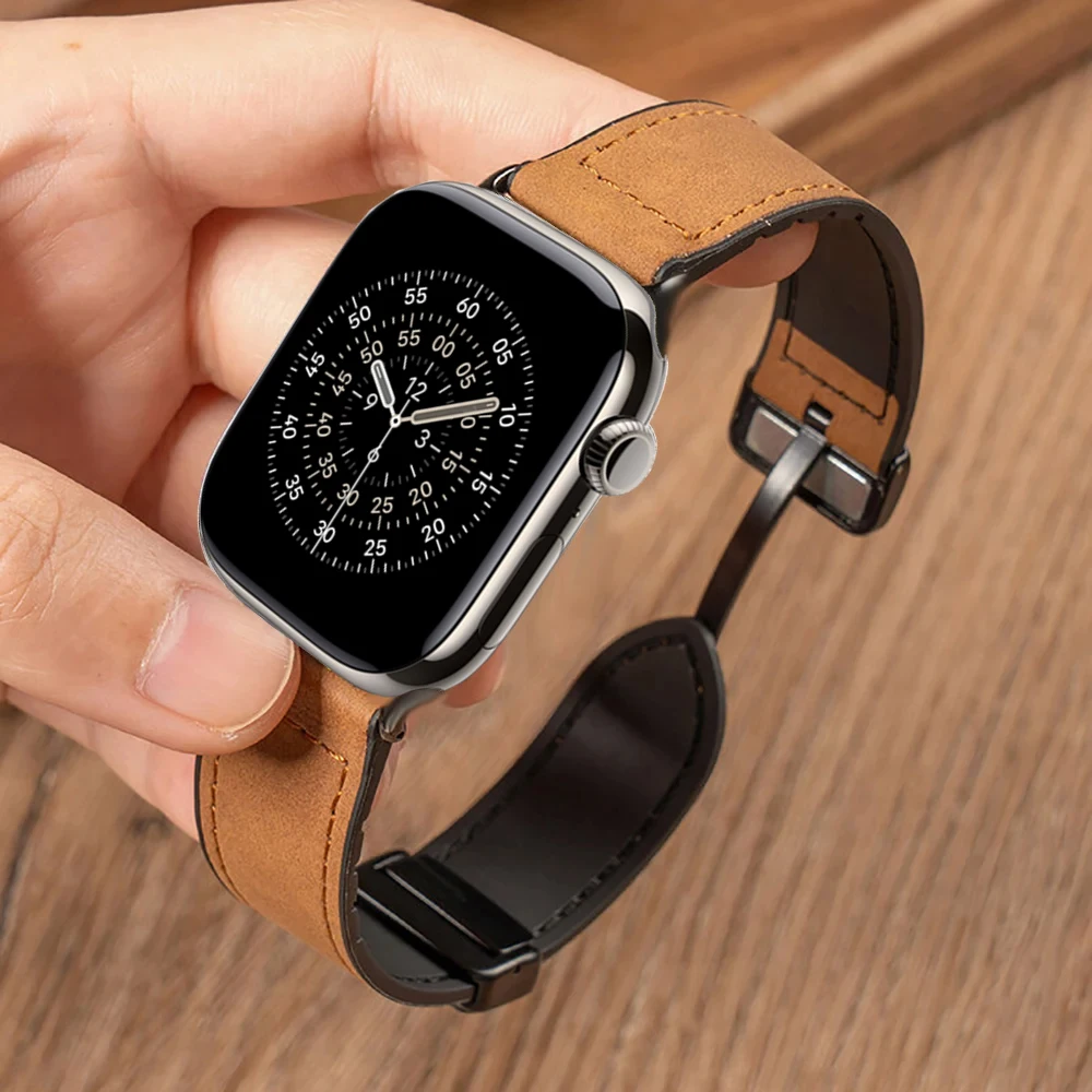 Silikon + Lederarmband für Apple Watch Ultra 3 Band 49 mm 45 mm 41 40 44 mm 42 mm 46 mm Magnetarmband IWatch Serie 11 10 9 8 SE3