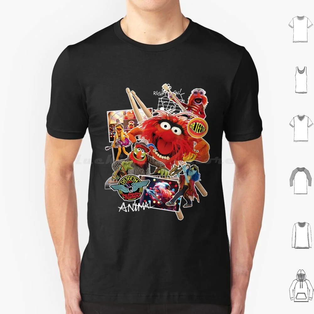 

Animal Dr. Teeth And The Electric Mayhem T Shirt Cotton Men Women DIY Print Christmas Animal Drummer The Show Piggy The