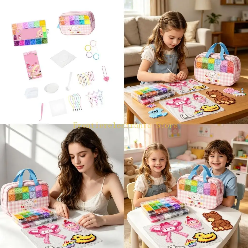 G8DB 24 Color Mini Bead with Storage Box Beads Set Art Decorations Birhtday Gifts for Kids Educational Toy