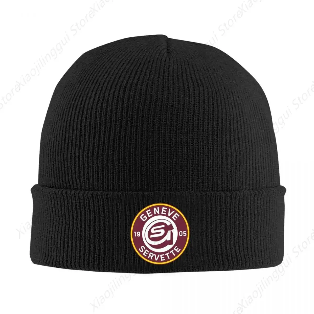 Geneve Servette HC Swiss Ice Hockey GSHC Geneva Switzerland Beanie Winter Hats Knitted Cap Daily Baseball Cap