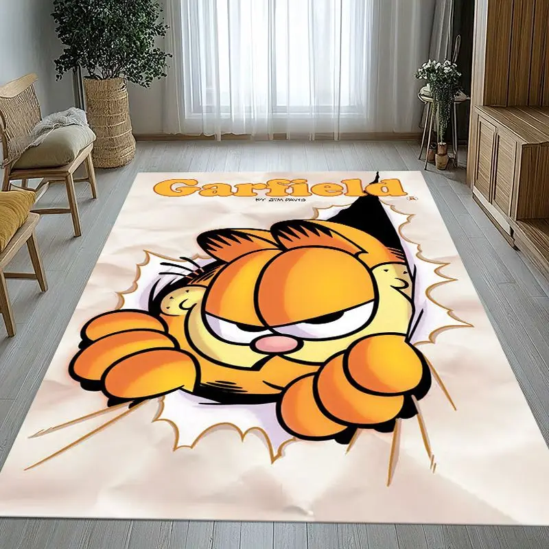 Funny Cartoon G-Garfield Area Rug,Soft Non-Slip Carpet Mat for Living Room Bedroom Kids Playroom,Sofa Floor Rug,Home Decor Gift