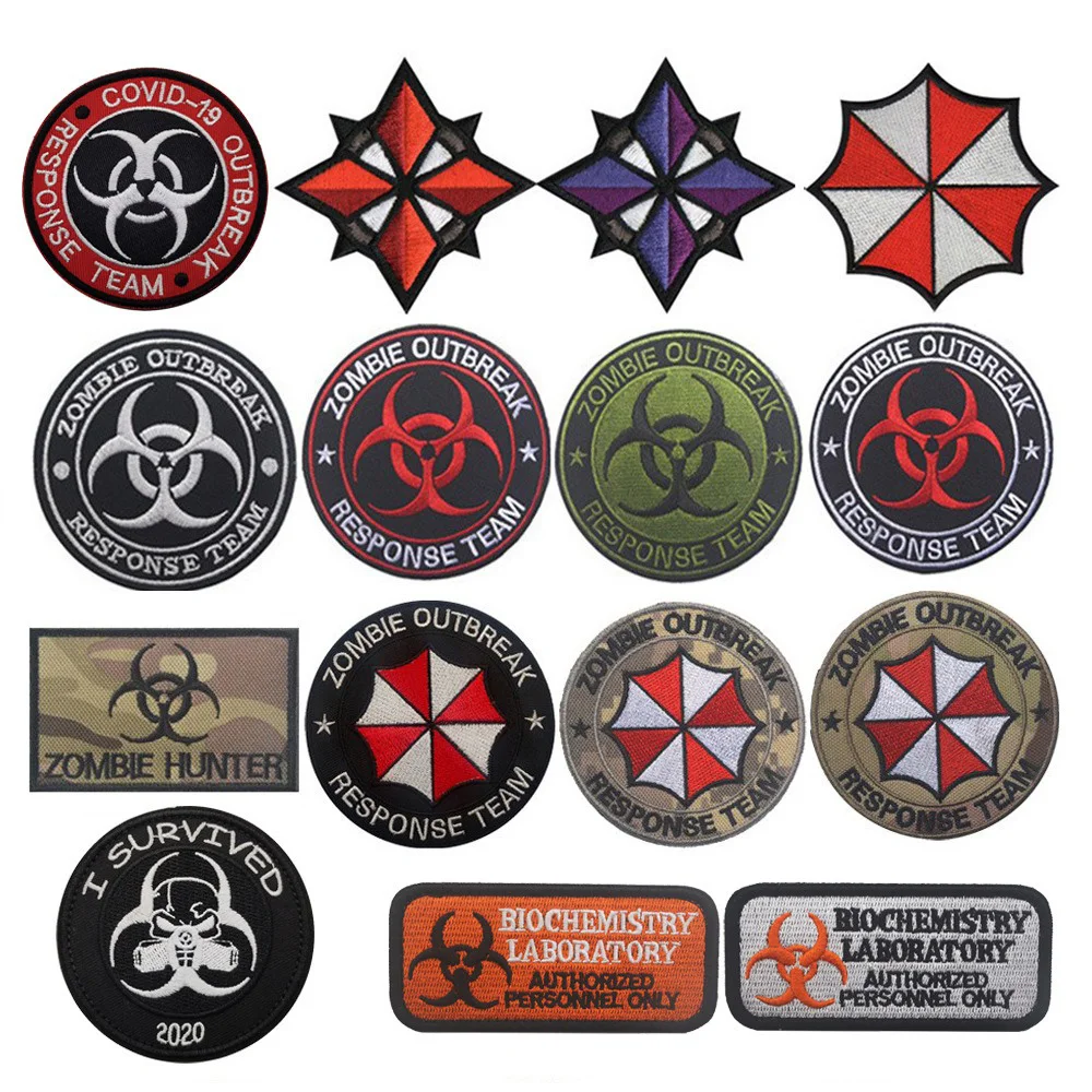 Hot Selling Personality Umbrella, USS Umbrella Zombie Outbreak, Response Team Embroidered Armband Cloth Backpack Patch