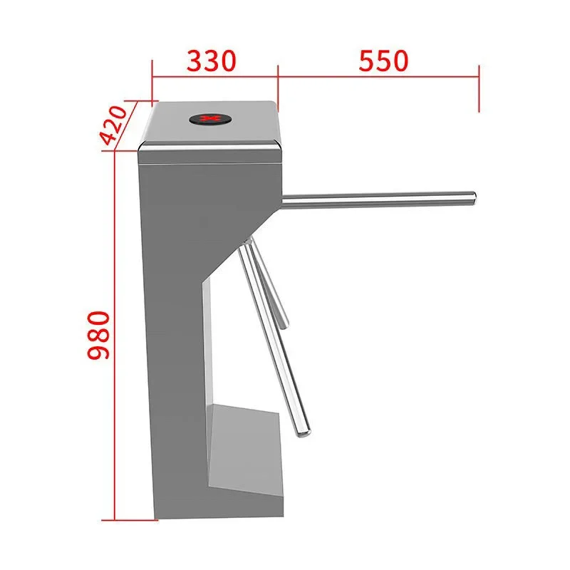 Stainless Steel Electric Tripod Gate, Manual Vertical Three-roller Mechanical Pedestrian Gate, NPC Access Control System.