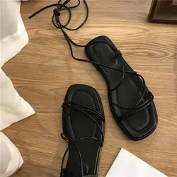 Versatile Womens Sandals Comfortable Roman Shoes Slip on Beach Shoes Thick Sole Women Shoes 2025 Summer New Zapatos Para Mujeres