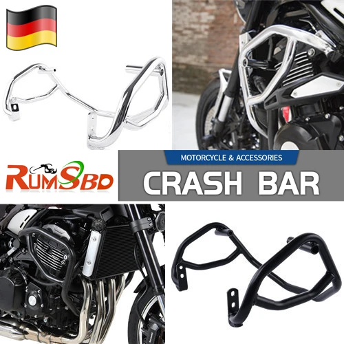 

Motorcycle Engine Highway Crash Bar Guard Protector Frame Slider for 2017-2022 For Kawasaki Z900RS Black Chrome Colors