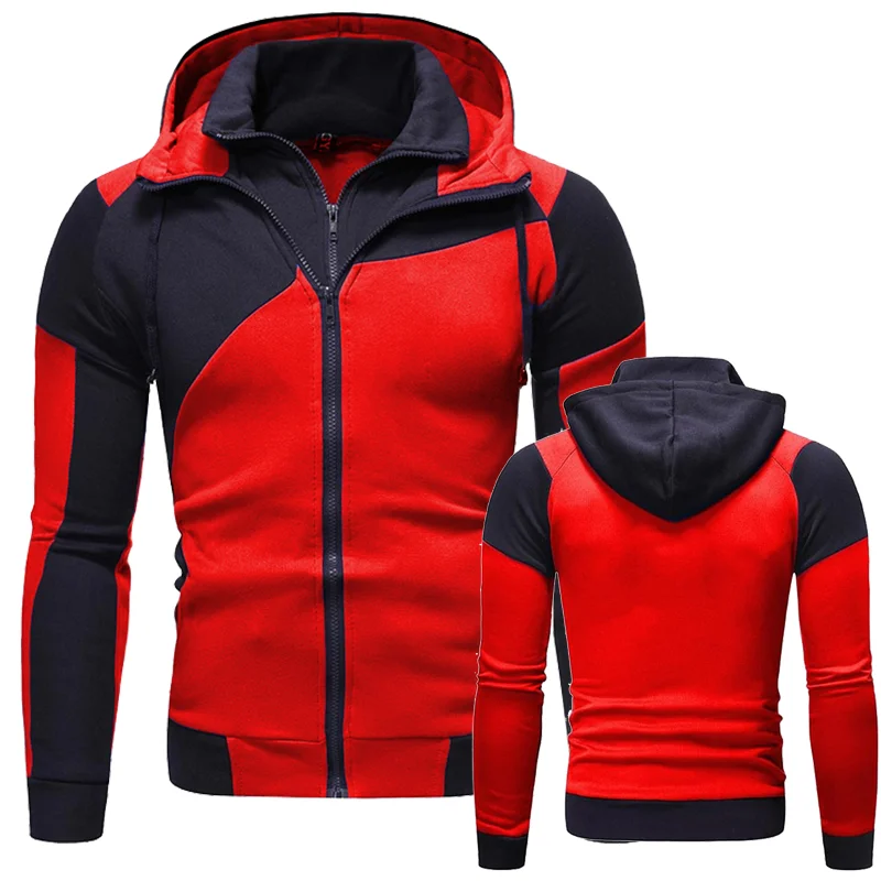 Jaket Ritsleting Kasual Olahraga Pria Fashion Jaket Sweter Pria Jaket Hoodie Longgar