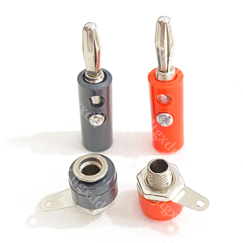 Cltgxdd 10 Stück 4MM Lötfreie Bananenstecker Audiokabel Lautsprecher-Bananenstecker Verstärker-Lautsprecherkabel Audio-Kabelverbindung – Detail 4