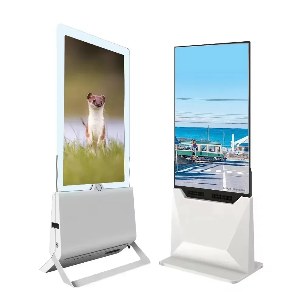 Hot 55in Double-sided Floor Stand Poster Ultra Thin Display Lcd Screen Advertising Display null