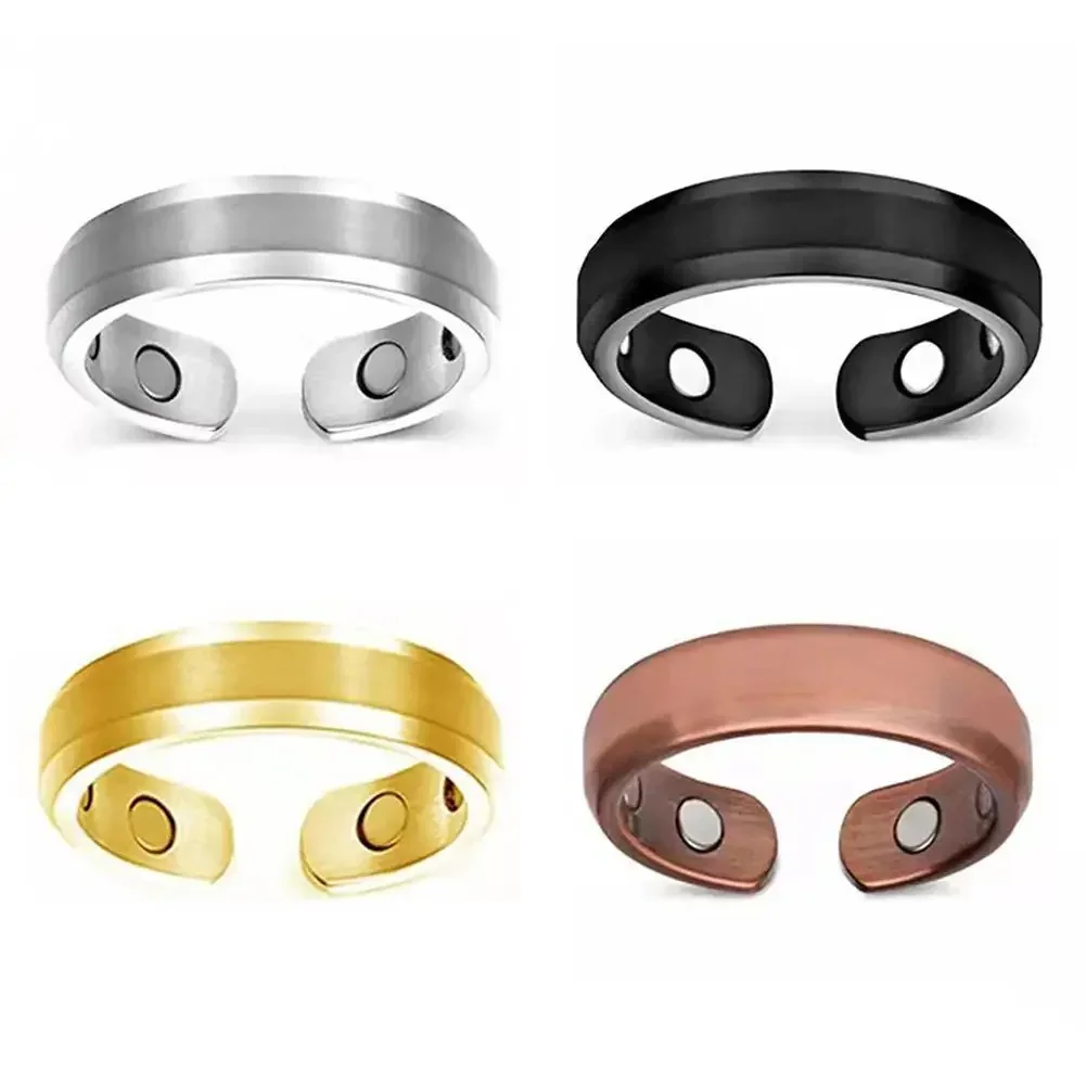 Magnetic Therapy Rings Women Men Fashion Slimming Fat Burning Opening Rings Lymphatic Detox Magnetic Health Care Jewelry