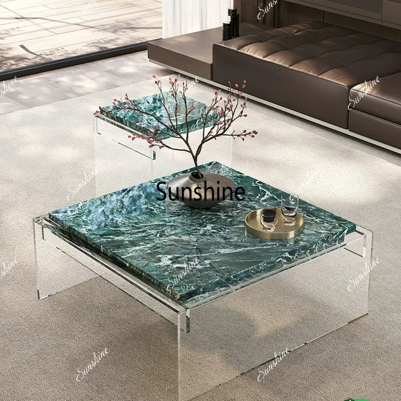 Living room, high-end acrylic suspension design, high-end artistic sense creative modern coffee table