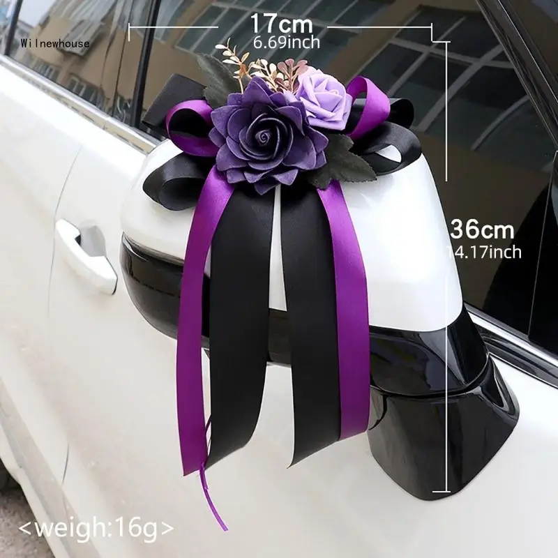 Set of 8 Elegant Door Handle Bowknot Bridal Door Handle Flower Bowknot for Sweetening Wedding and Party Decors Dropship