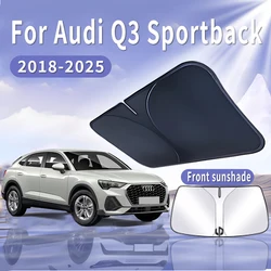 Foldable Car Sun Visor For Audi Q3 Sportback 2018~2025 Front Windshield Sunshade Heat Insulation Summer Cooling Auto Accessories