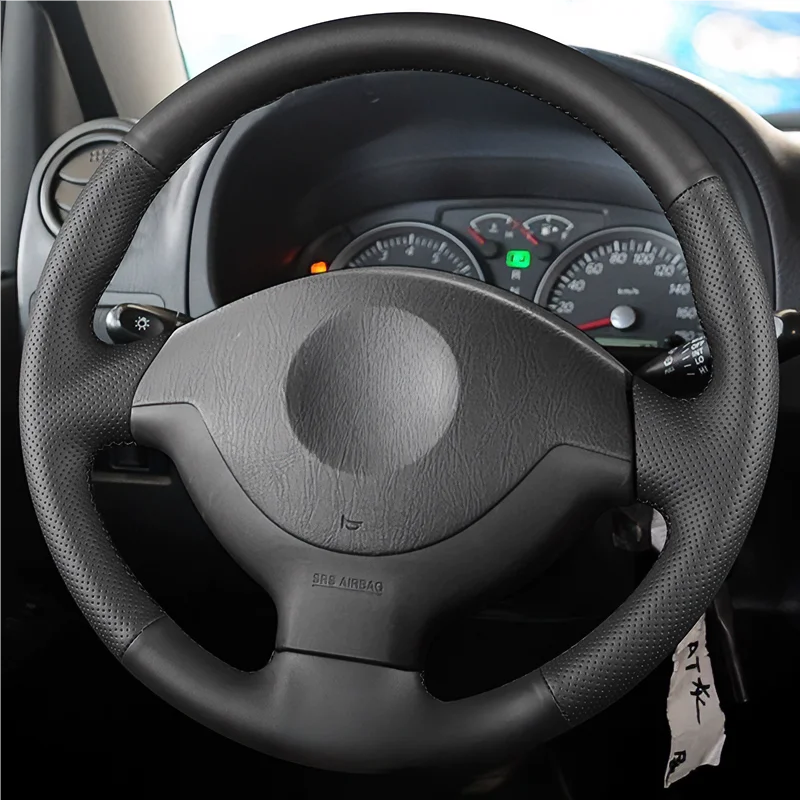 For 07 08 09 10 11 12 Imported Suzuki Jimny Hand-stitched Steering Wheel Cover Custom Fit Anti-slip Full Wrap Cover