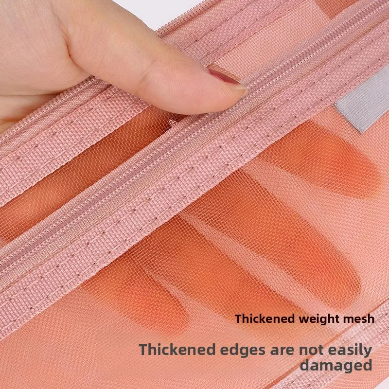 Large Capacity Student Stationery Bag Transparent Mesh Simple Design High Aesthetic Value Ins  Korea Japanese Exam Pen Bag