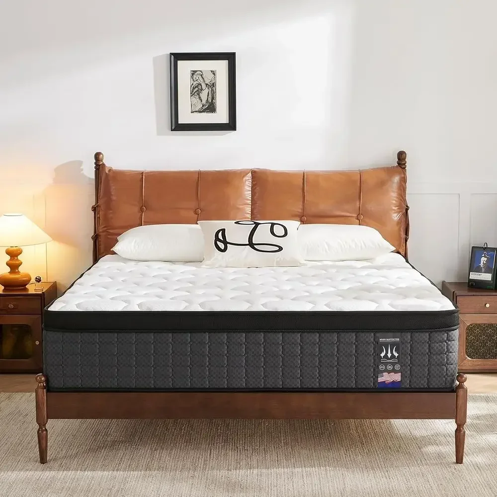 14 Inch Medium Firm Hybrid Memory Foam Mattress, King Size in a Box, Pure Relief & Enhanced Support, Motion Isolation