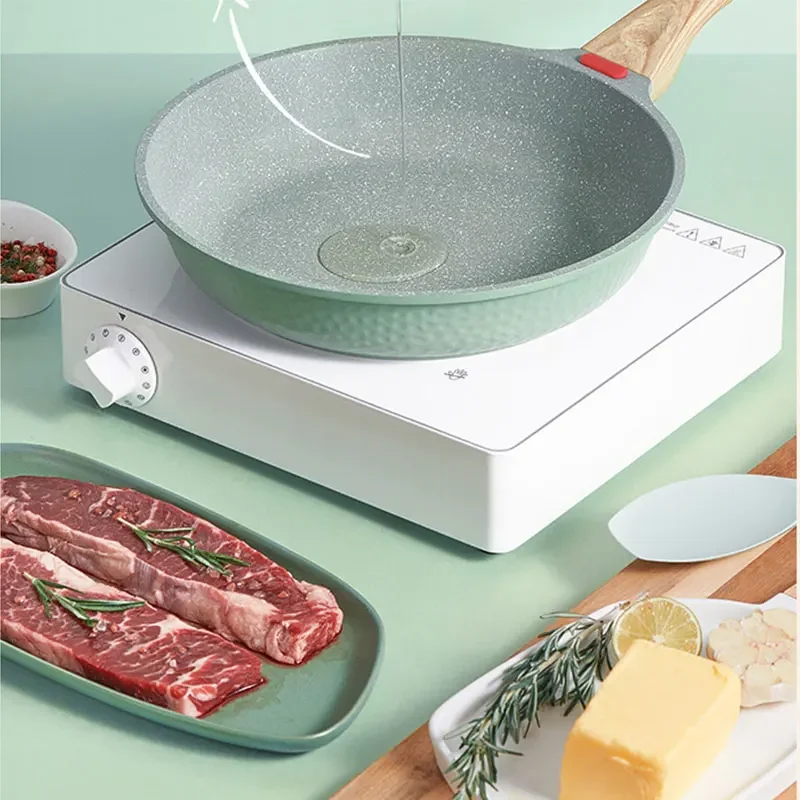 Frying Pan With Lid Cooking Wok Pots For Kitchen Durable Skillet Nonstick Pans Grill Pancake Saucepan Egg Induction Cooker