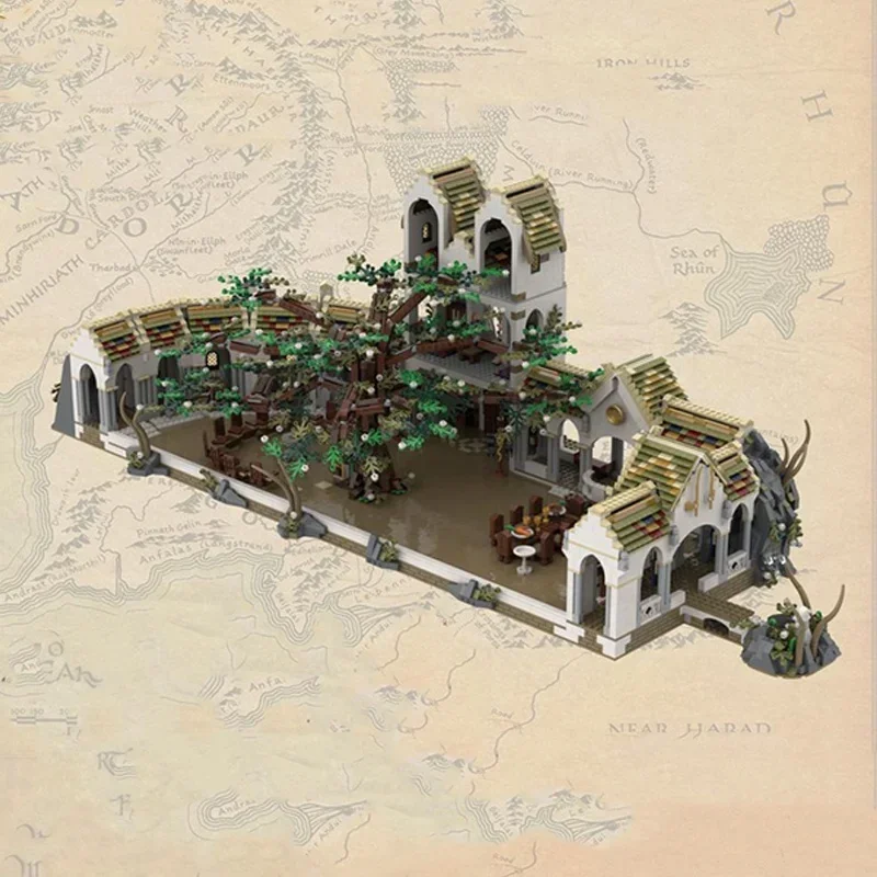 6851pcs MOC UCS Rivendell Council Elrond Hobbit And Model Building Blocks Toys Assemble Festival Gifts DIY Idea Education