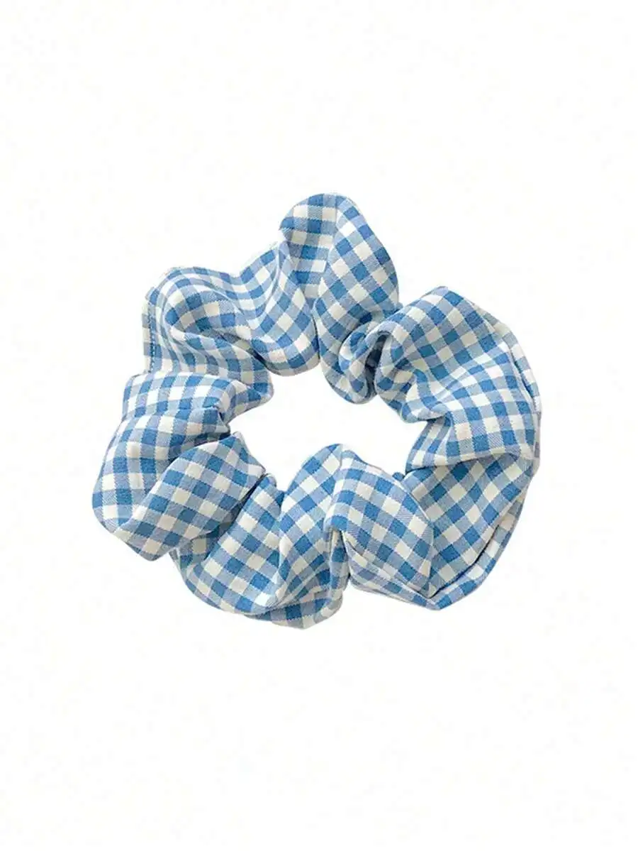 

7pcs Womens Plaid Hair Scrunchies Casual Elastic Hair Ties For Daily Office Beach Party