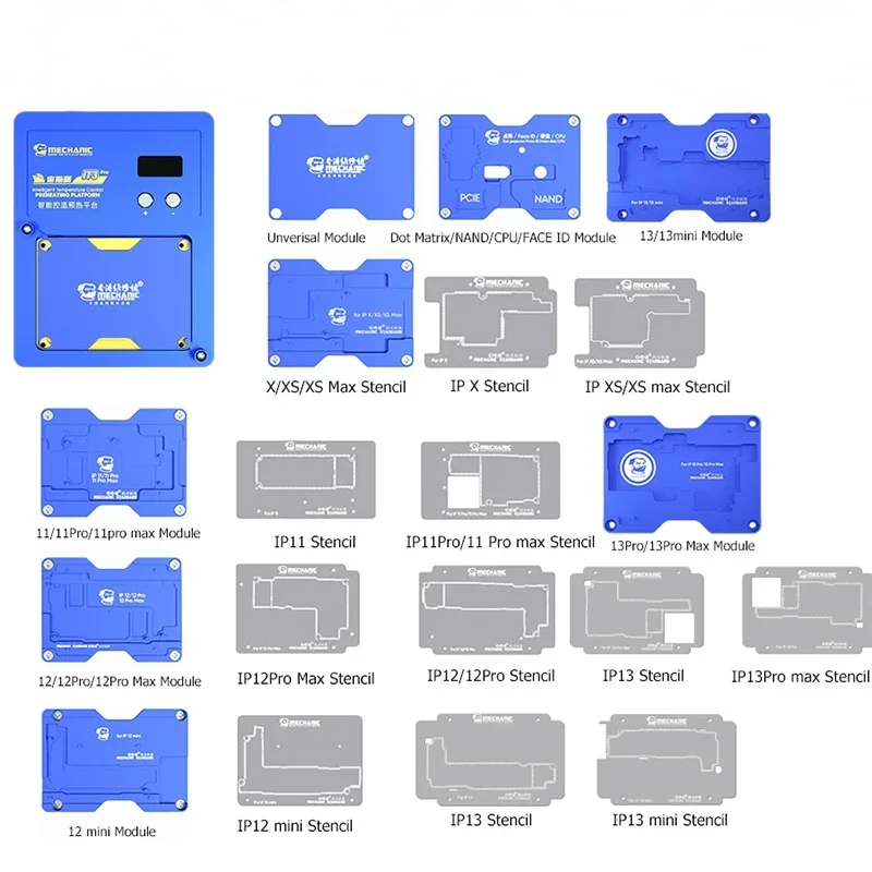 MECHANIC iT3 Heating table Plant tin Delete glue Main board layer preheating  for iphone X xs max 11 12 13 14 15 PROMAX Tools