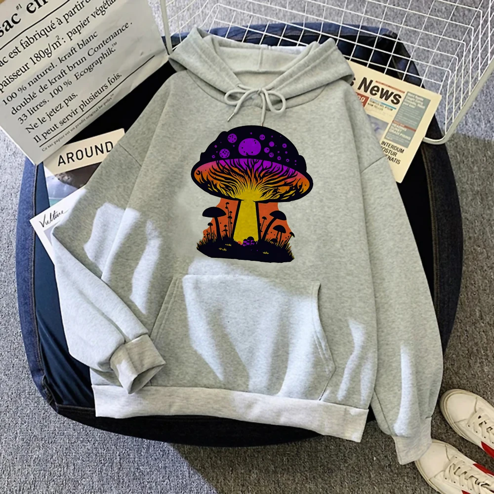 

Magic Mushrooms Alien Psychedelic hoodies women vintage 90s anime Fleece sweatshirts female graphic Hooded Shirt