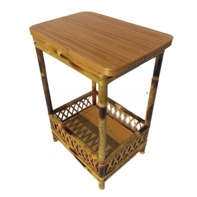 

rattan chair bamboo furniture, handmade storage small fence multi-layer wine drinking teacup cabinet eating small dining table