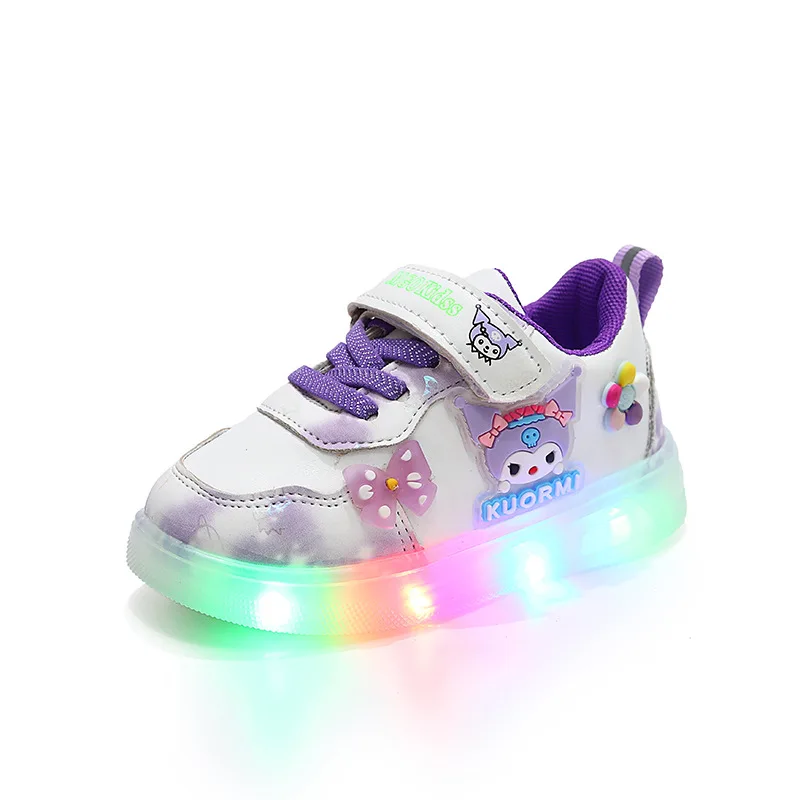 Sepatu Bayi Perempuan Model Tenis Lampu LED, Lucu, Modis, Nyaman untuk Semua Musim