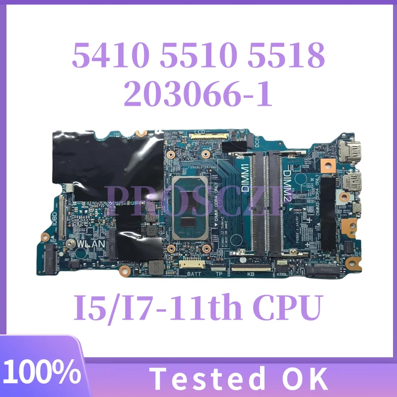 

For Dell Vostro 5410 5418 Laptop Motherboard 203066-1 With i5-11300H I7-11370H CPU DDR4 100% Tested good