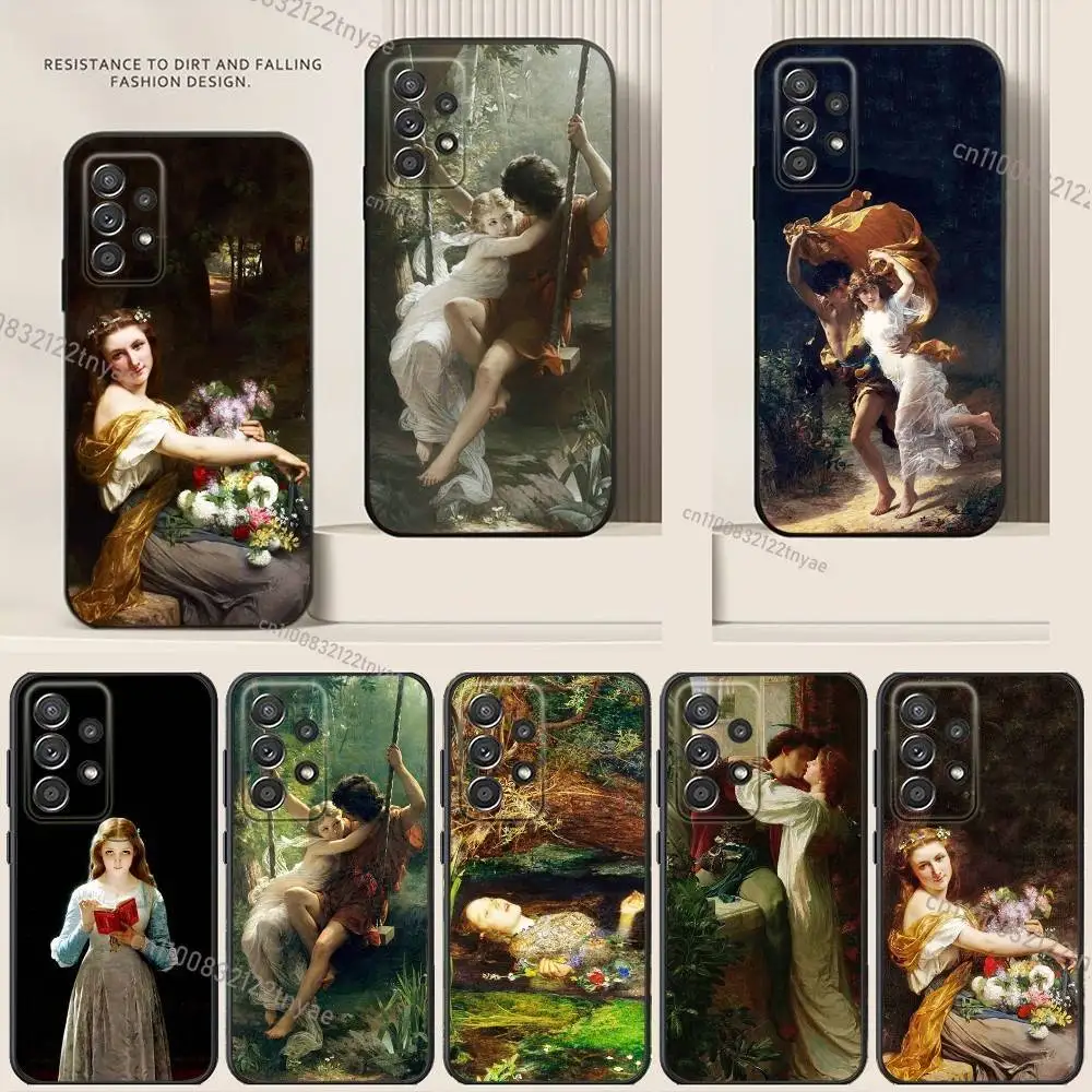 

Springtime by Pierre A-Auguste Cot Phone Case For Samsung S24,21,22,23,30,Ultra,20,Plus,Note,10,9,Black soft silicone case