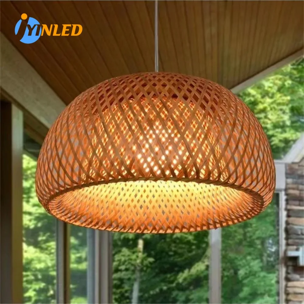 Wooden Pendant Lamp Countryside Style Chinese Simple Chandelier Using for Home Hotel Living Room