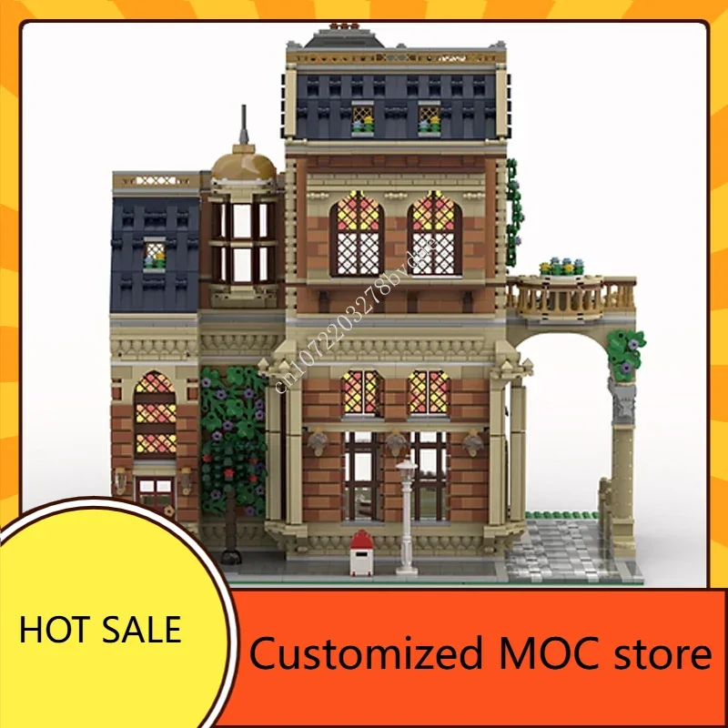 

5295 шт., индивидуальный набор праздничных головоломок MOC Orange Mansion Streetview, креативные игрушки на Рождество, день рождения, подарки для детей в возрасте
