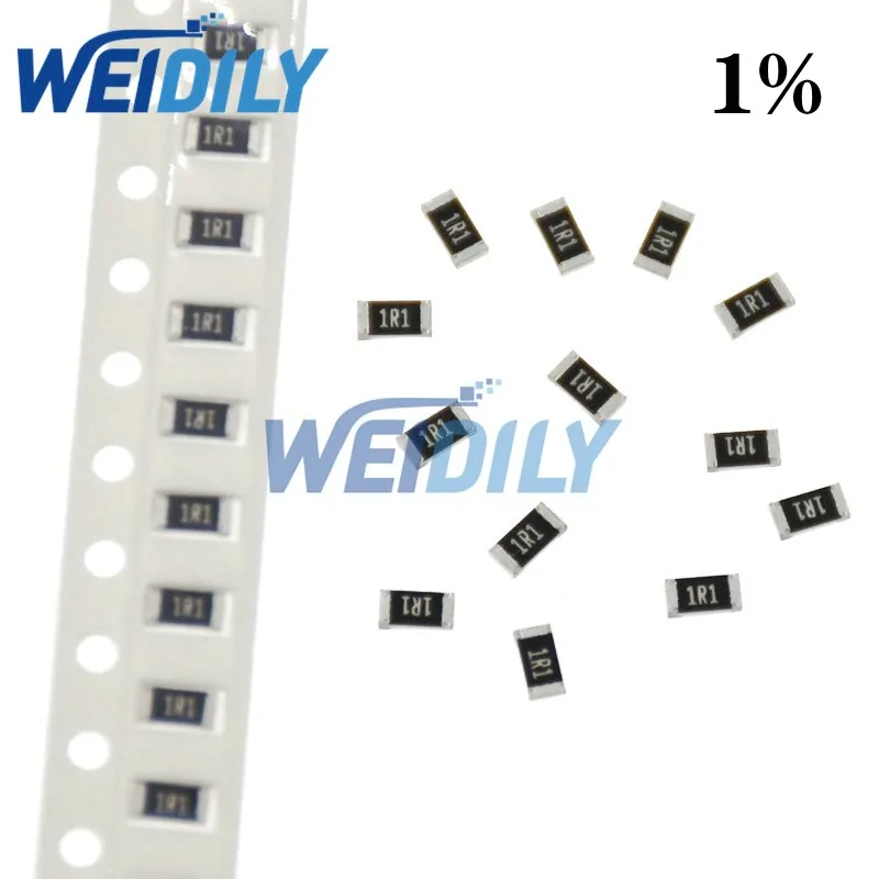 Resistencia SMD de 100 piezas, 1%, 1206, 0R ~ 10M, 1/4W, 0, 0,1, 1, 10, 100, 150, 220 ohm, 1K, 330 K, 2,2 K, 10K, 4,7 K, 1R, 10R, 100R, 150R, 220R,