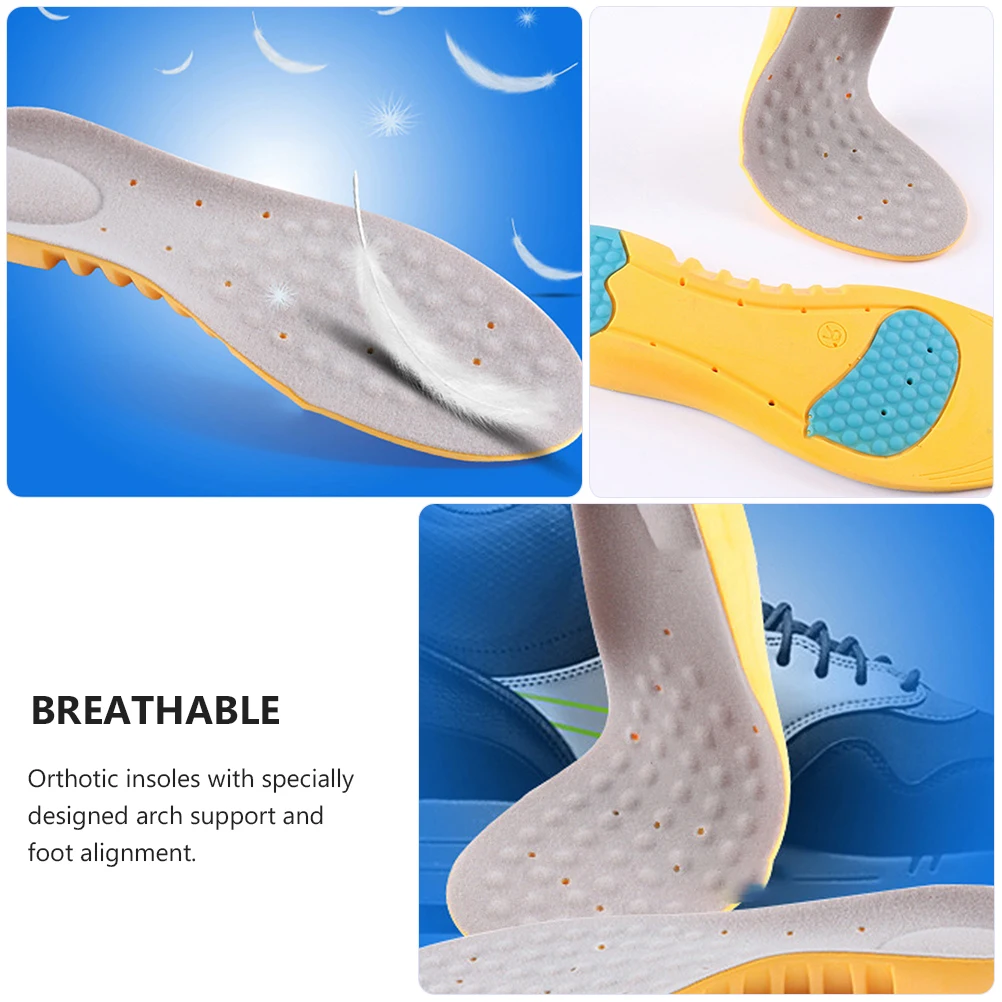

High elastic Memory Insoles Breathable Cushion Pads Shock Absorption Long Walk Arch Support Foot Care Tools Pain Relief Sports