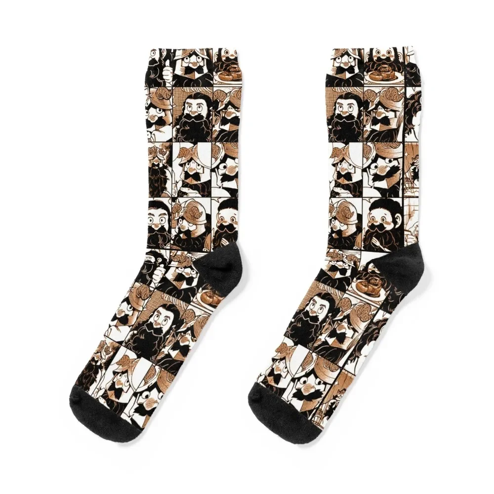 Senshi - Dungeon meshi Manga Panel collage Socks New year's designer Soccer Boy Child Socks Women's