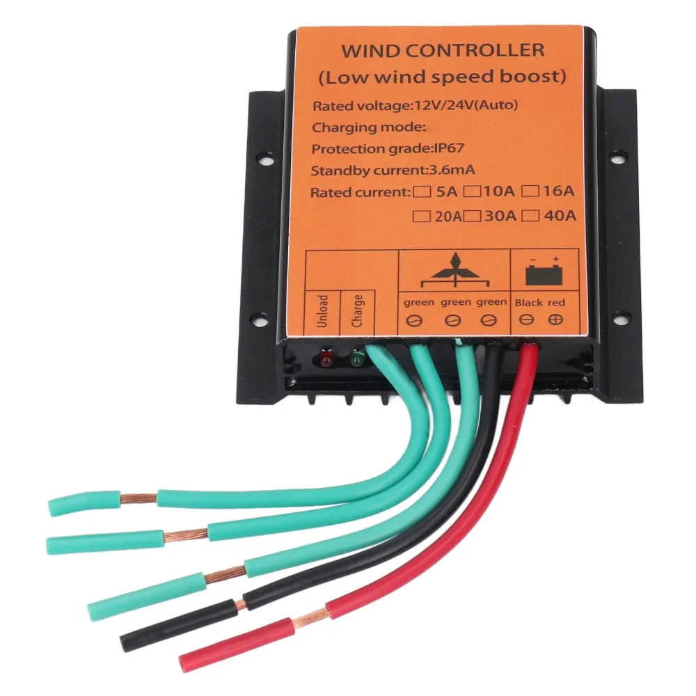 

12V/24V Auto Match Wind Generator Controller 40A 600W Wind MPPT Charge Controller IP67 Universal Wind Turbine Charge Controller
