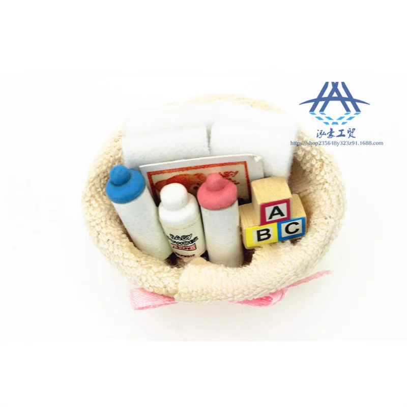 Mini panier de biberon en poudre de lait 1:12, jouets miniatures, modèle de scène, accessoires de photographie, accessoires d'ornement de maison de poupée