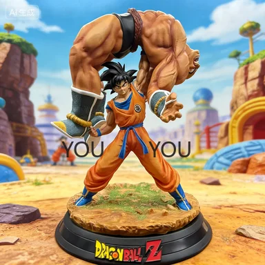 Figura de Acción de Son Goku de Dragon Ball de Bandai - Estatuas Clásicas de Nappa para Escritorio, Juguete para Fans, Sigue la Tienda para Obtener Descuentos