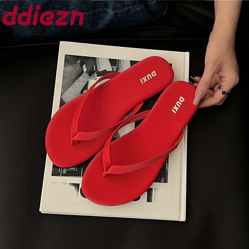 

Fashion Round Toe Ladies Flats Slippers Shoes Female Summer Beach Slides Women Flats Slippers Shoes Sandals Flip Flops