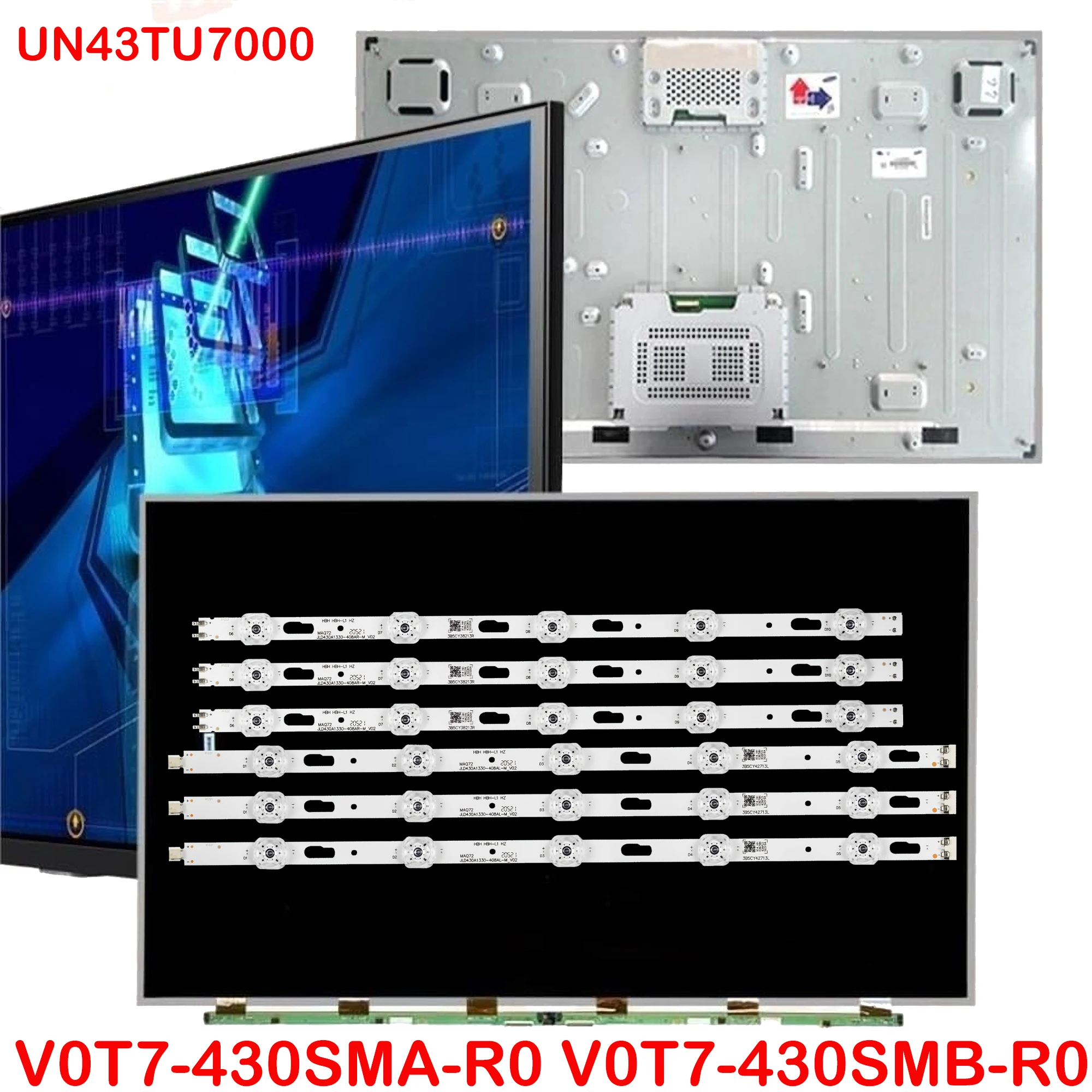 LED شريط إضاءة خلفي ل HG43NT670U HG43NT678U HG43NT690U UE43TU7090 UE43TU7090U UE43TU7172U UE43TU8072U UE43TU7020 UN43TU7000B