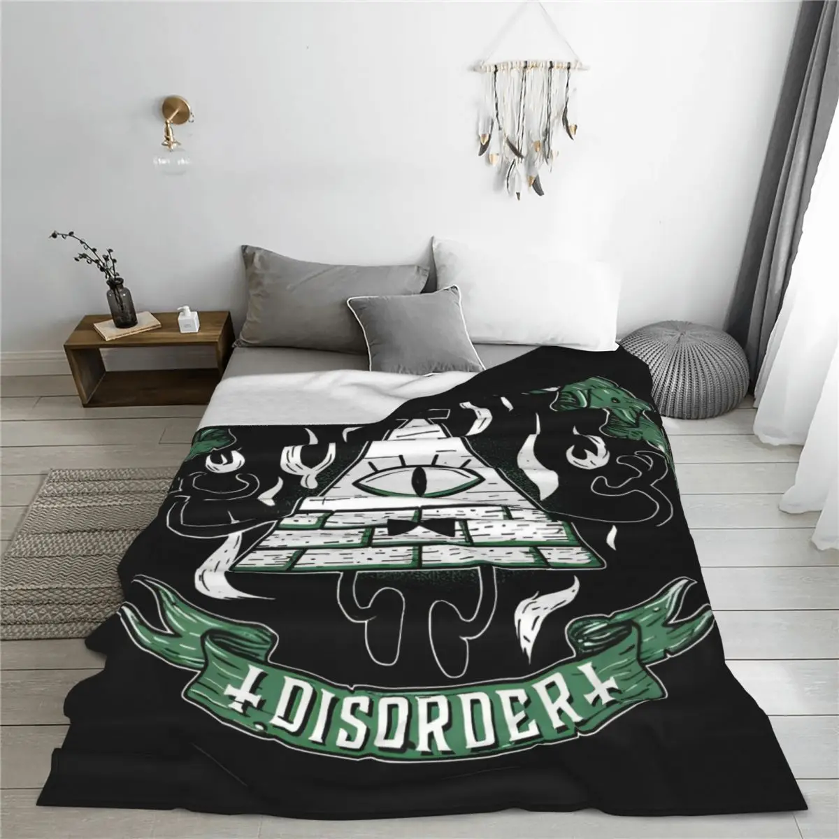 Gravity Falls Bill Cipher New World Disorder Blanket Fuzzy Funny Soft Throw Blankets Cartoon for Home Summer