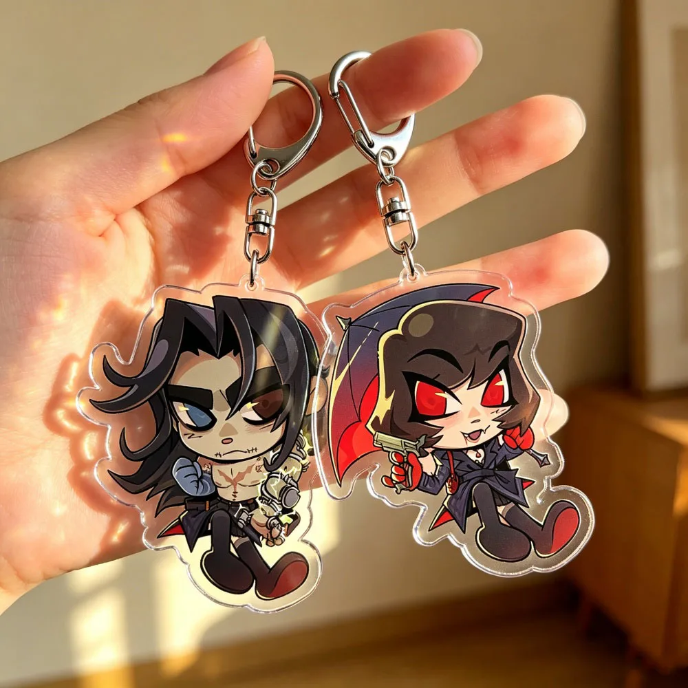 Cute Cartoon Chibi Deadlock Keychains Jewelry Manga Game Fans Gifts