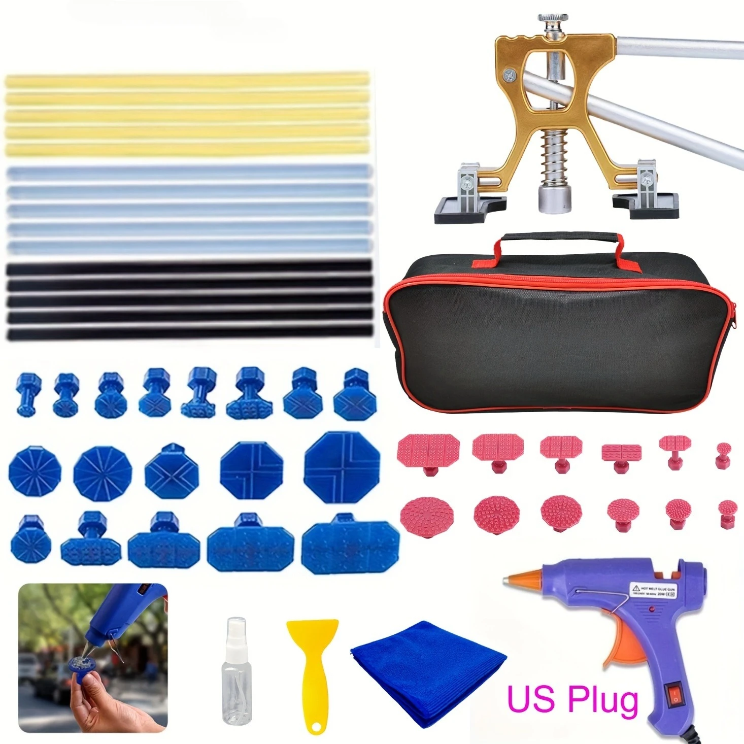 

Новый регулируемый автомобильный съемник вмятин, устройство для удаления вмятин, присоска для кузова, набор инструментов для ремонта без покраски, наборы инструментов для автоматического удаления вмятин